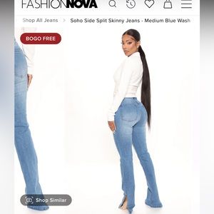 Fashion Nova Slit Jeans